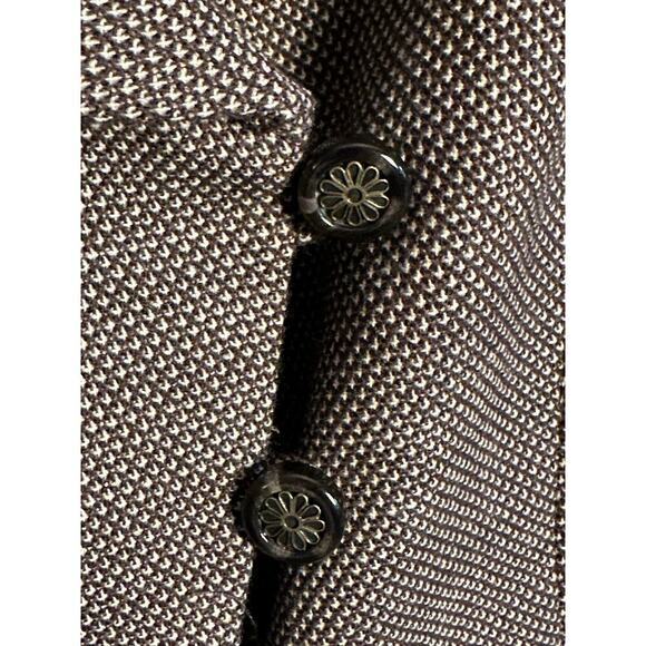 Tahari ASL Blazer Jacket Womens 12 Brown Wool Asymmetric Buttons‎ office career - Picture 7 of 8